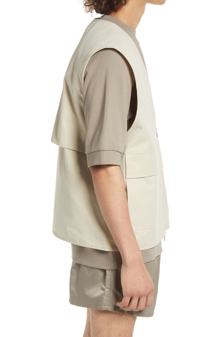 Cotton Blend Work Vest, Alternate, color, WHEAT