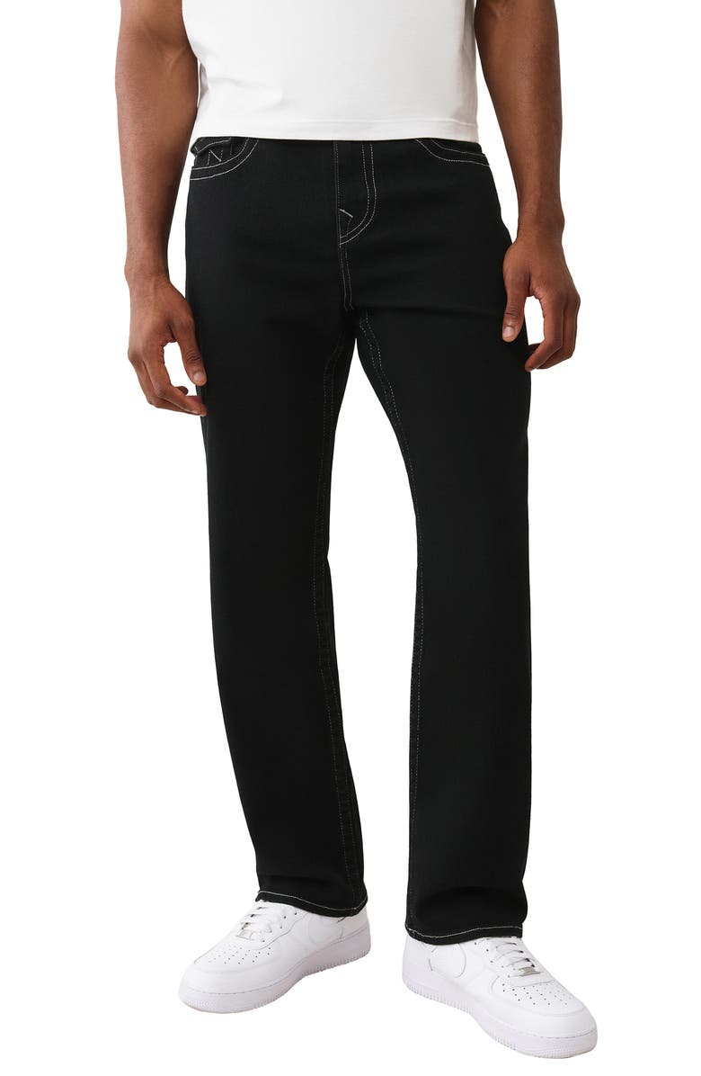 True Religion Bobby Flap Pocket Baggy Jeans, Main, color, Black Rinse