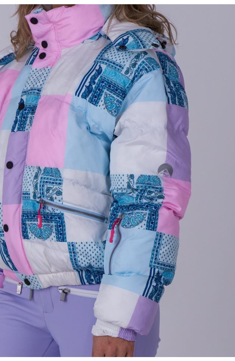 OOSC Chic Puffer Jacket -Patchwork, Alternate, color, 