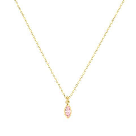 Marquise Birthstone Charm Necklace