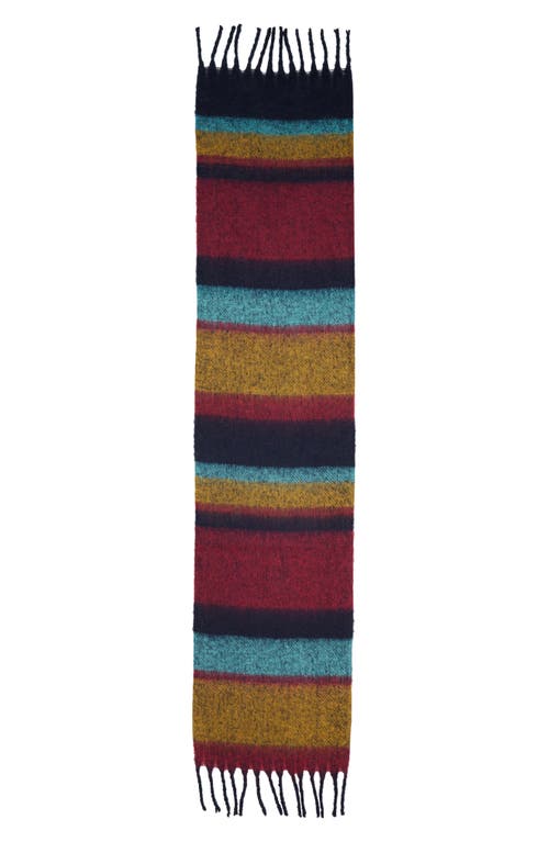 Treasure & Bond Stripe Fringe Scarf In Multi