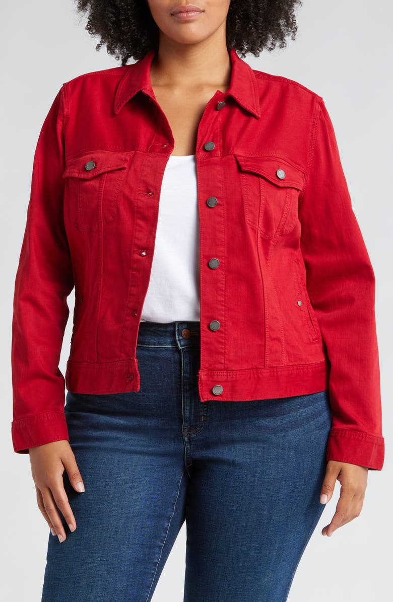 Liverpool Los Angeles Denim Trucker Jacket, Main, color, 