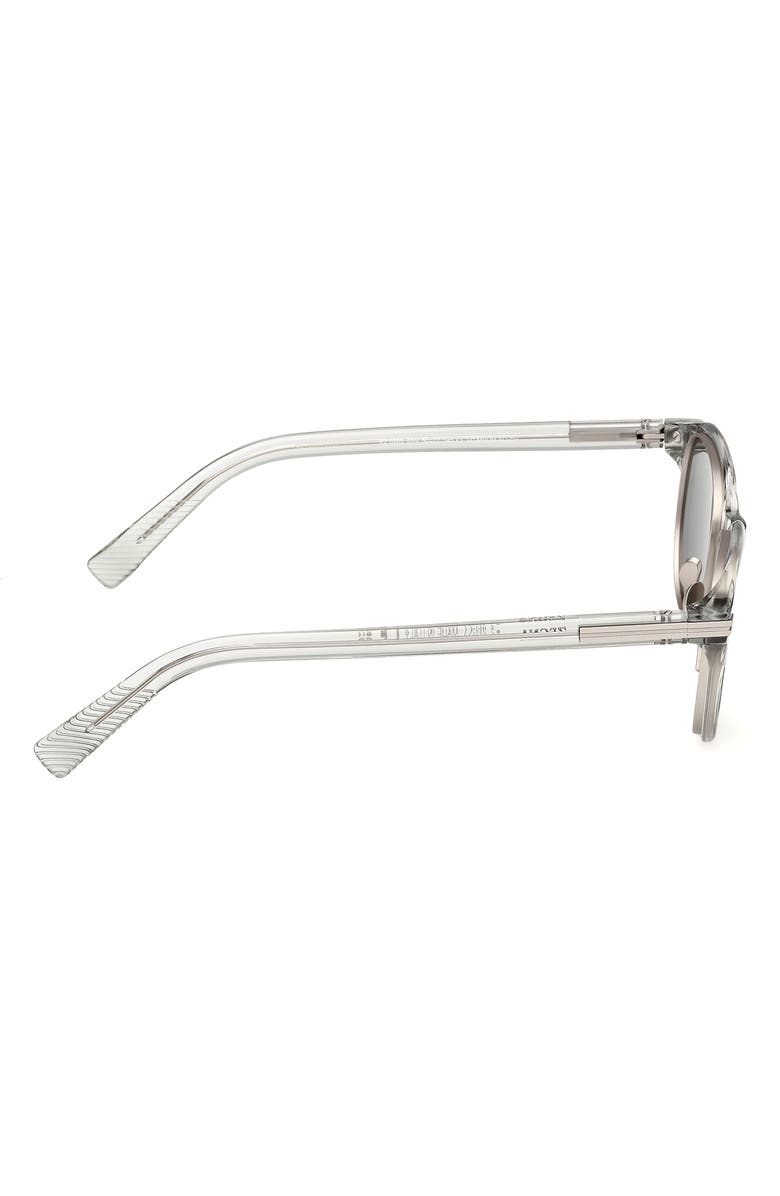 ZEGNA 50mm Round Sunglasses, Alternate, color, Transp Light Green / Green