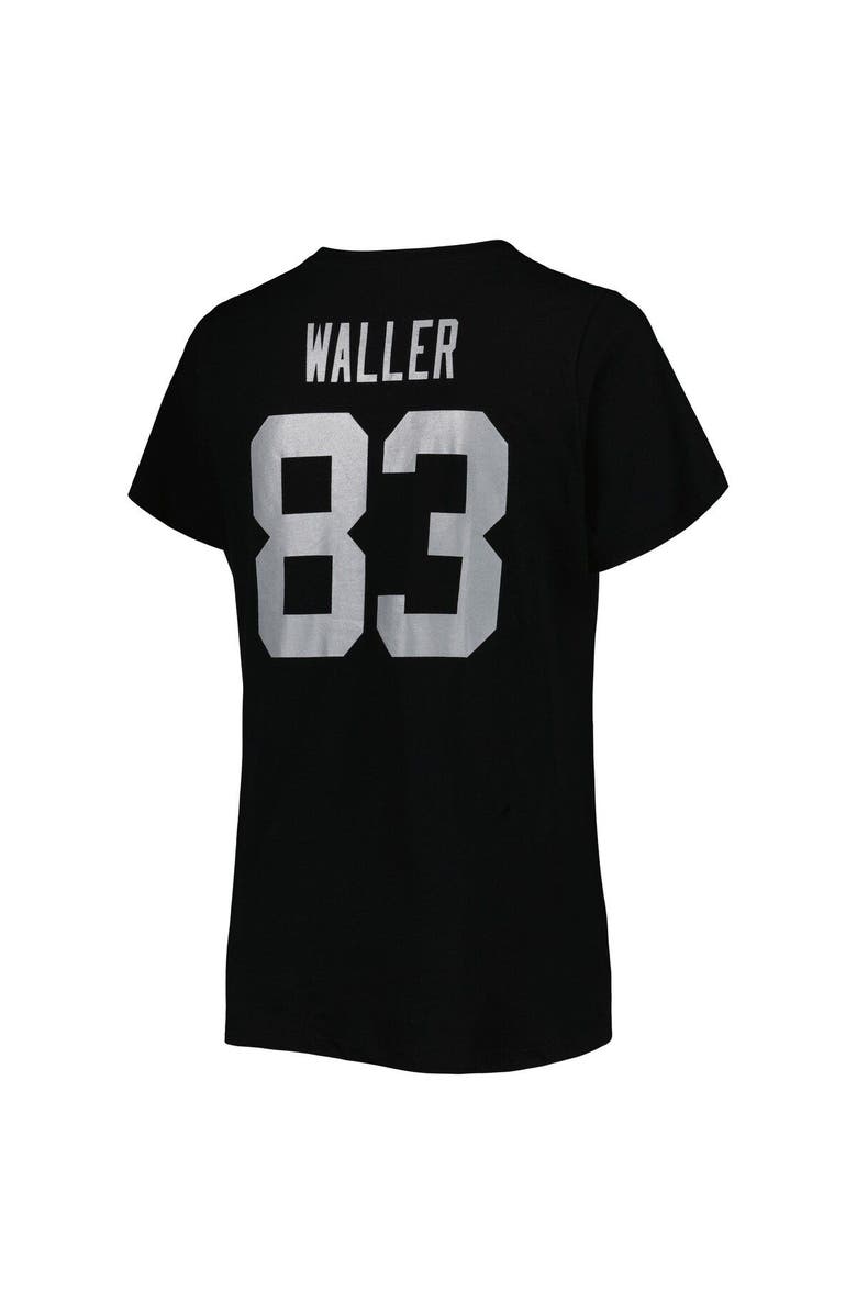 FANATICS Women's Fanatics Branded Darren Waller Black Las Vegas Raiders Plus Size Player Name & Number V-Neck T-Shirt, Alternate, color, 