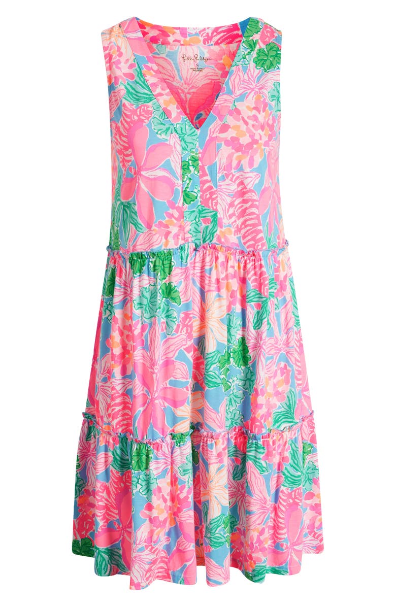 Lilly Pulitzer<sup>®</sup> Lorina Floral V-Neck A-Line Dress, Alternate, color, 