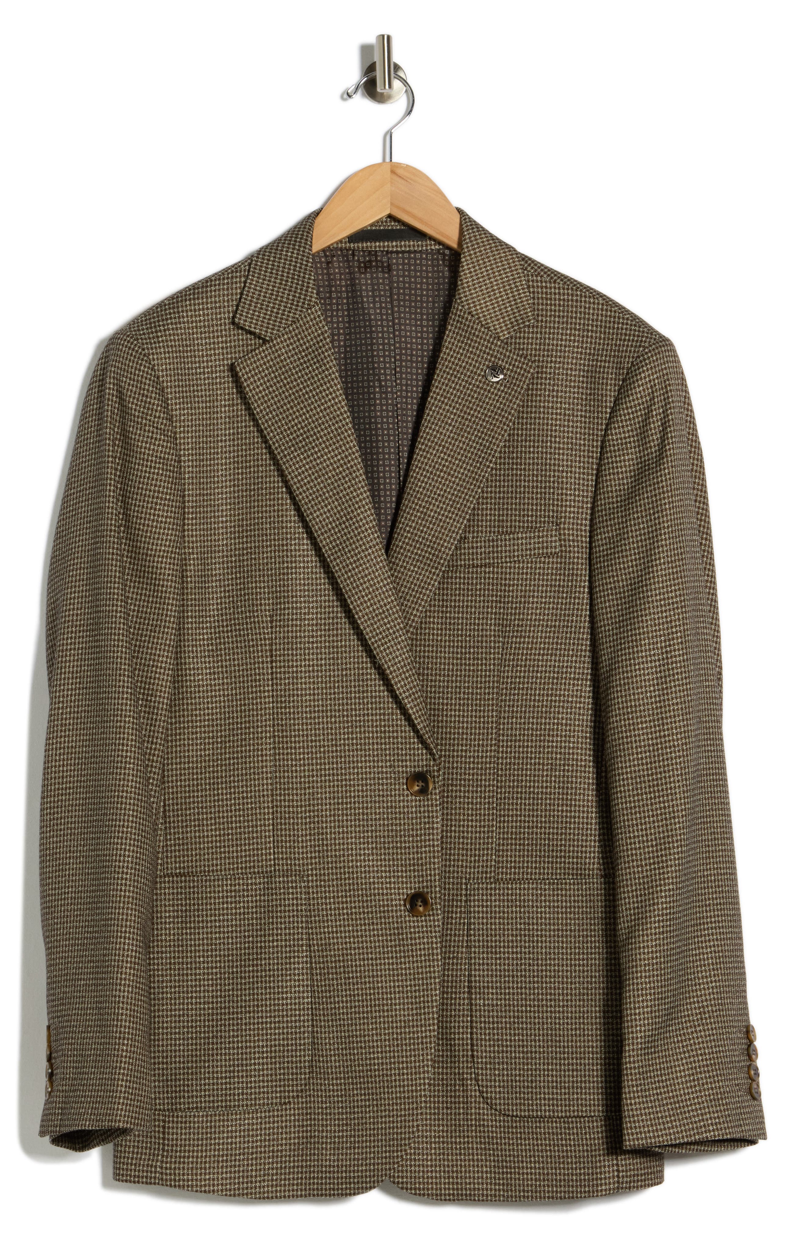 Tahari Slim Fit Check Blazer