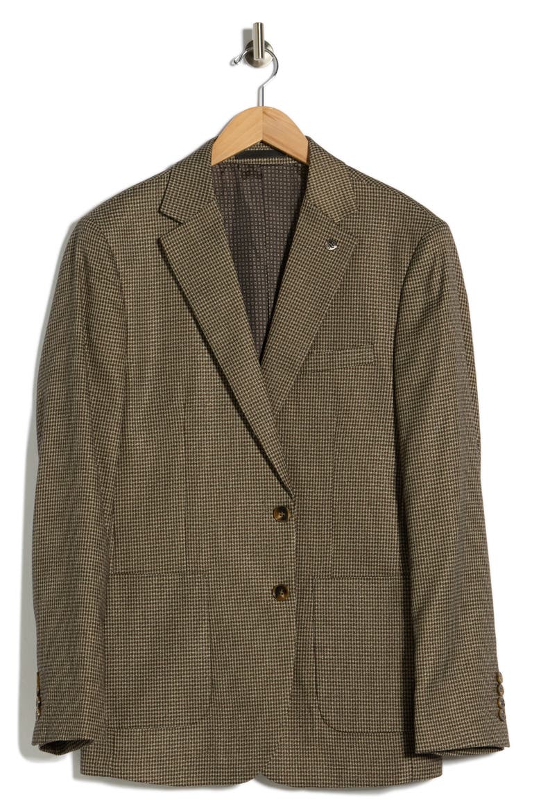 Slim Fit Check Blazer, Alternate, color, BROWN