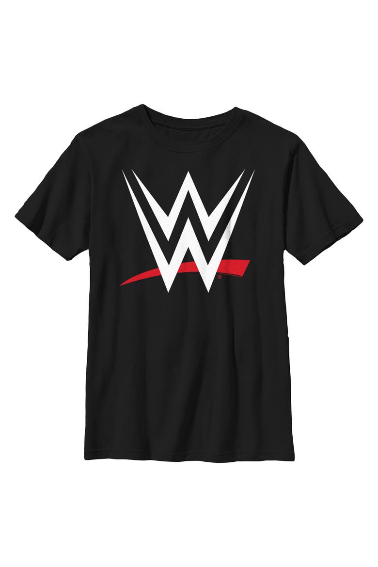 Boys' Letter Logo Graphic Short Sleeve T-Shirt, Main, color, Black
