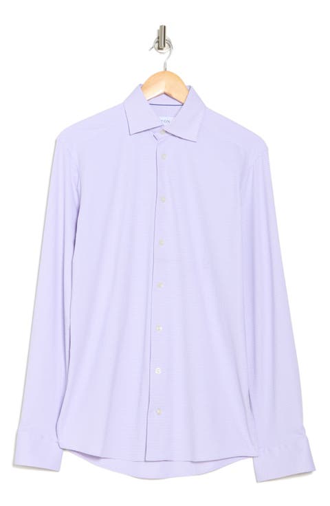 Slim Fit Stretch Check Dress Shirt
