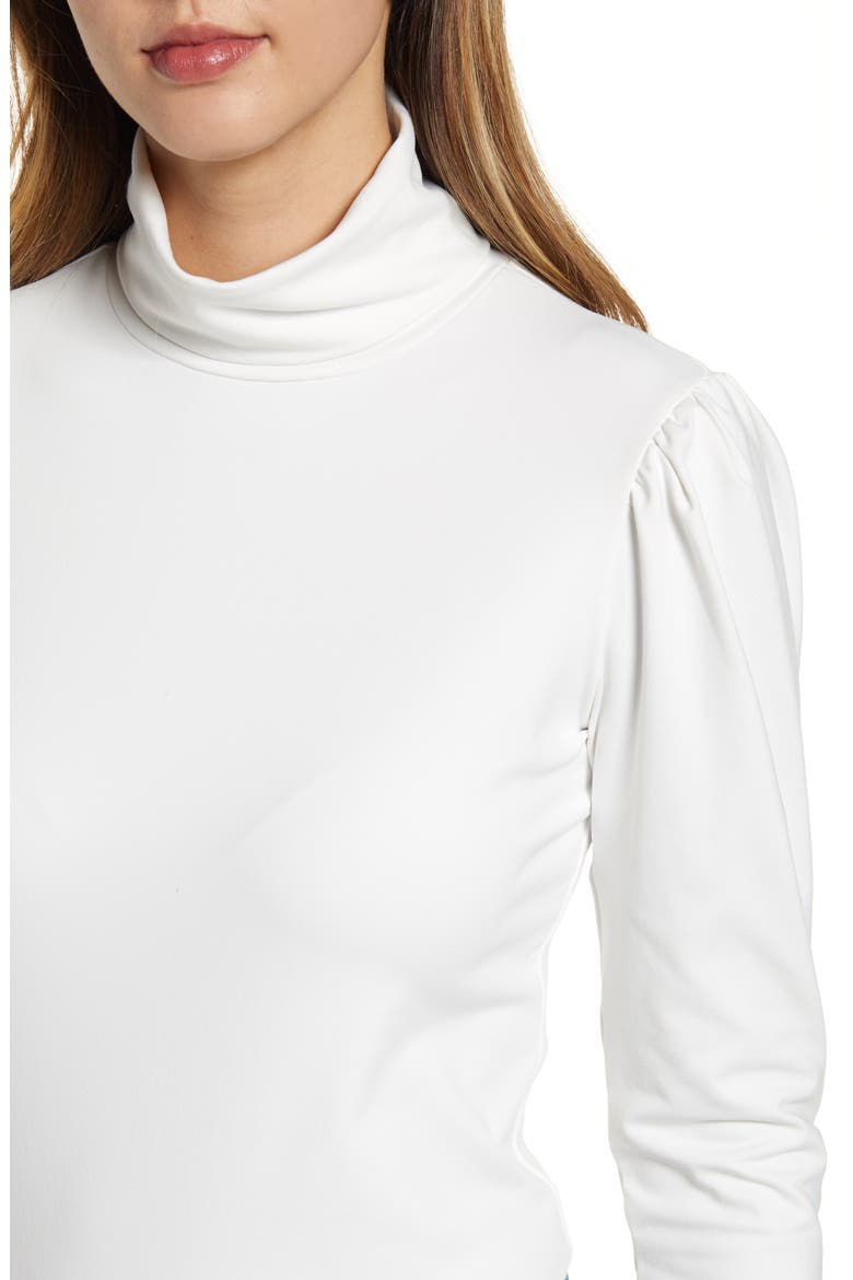 Puff Shoulder Turtleneck, Alternate, color, IVORY CLOUD