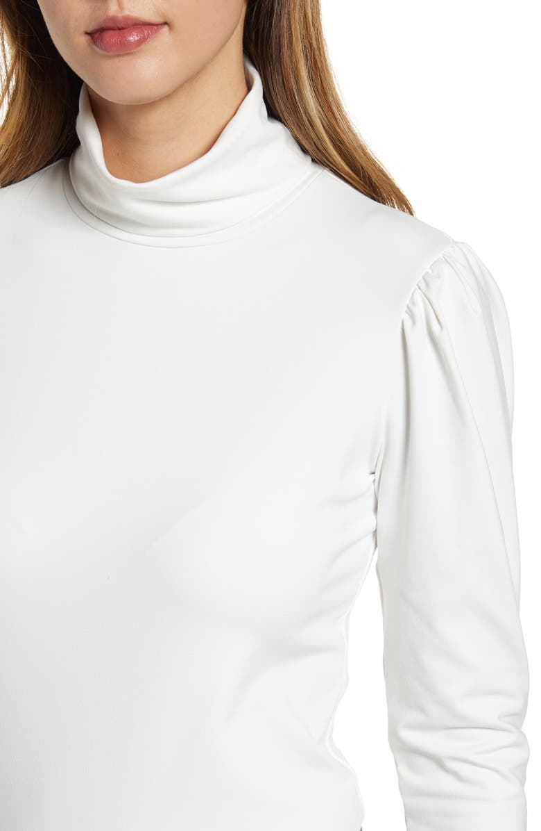 Rachel Parcell Puff Shoulder Turtleneck, Alternate, color, 