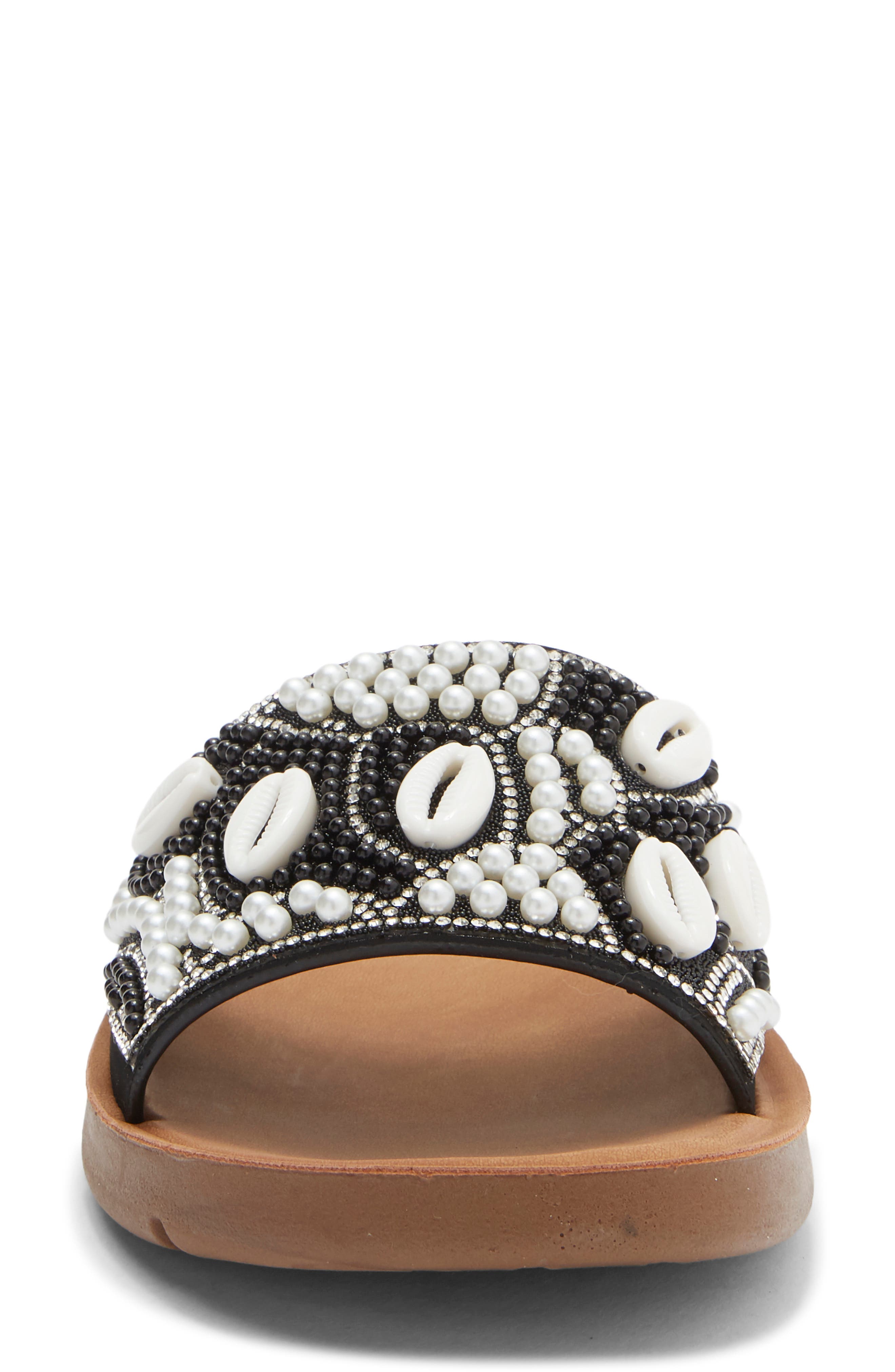 TOP MODA Northern Slide Sandal, Alternate, color, Black Nubuck