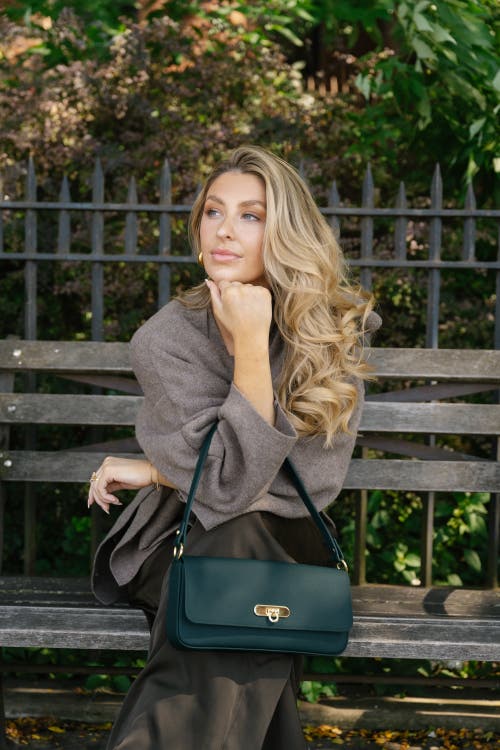Gigi New York Audrey Shoulder Bag In Green