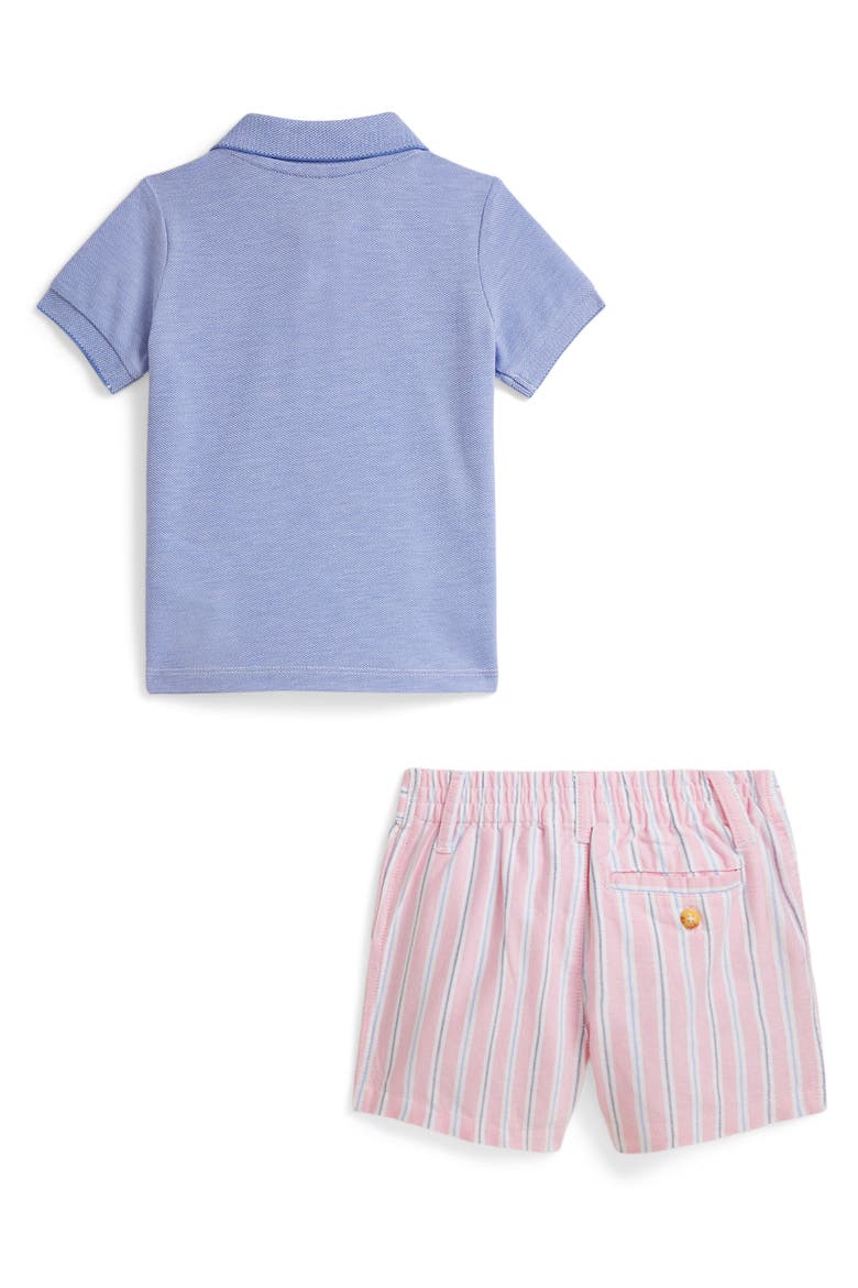 Oxford Mesh Button-Up Shirt & Shorts Set, Alternate, color, HARBOR ISLAND BLUE