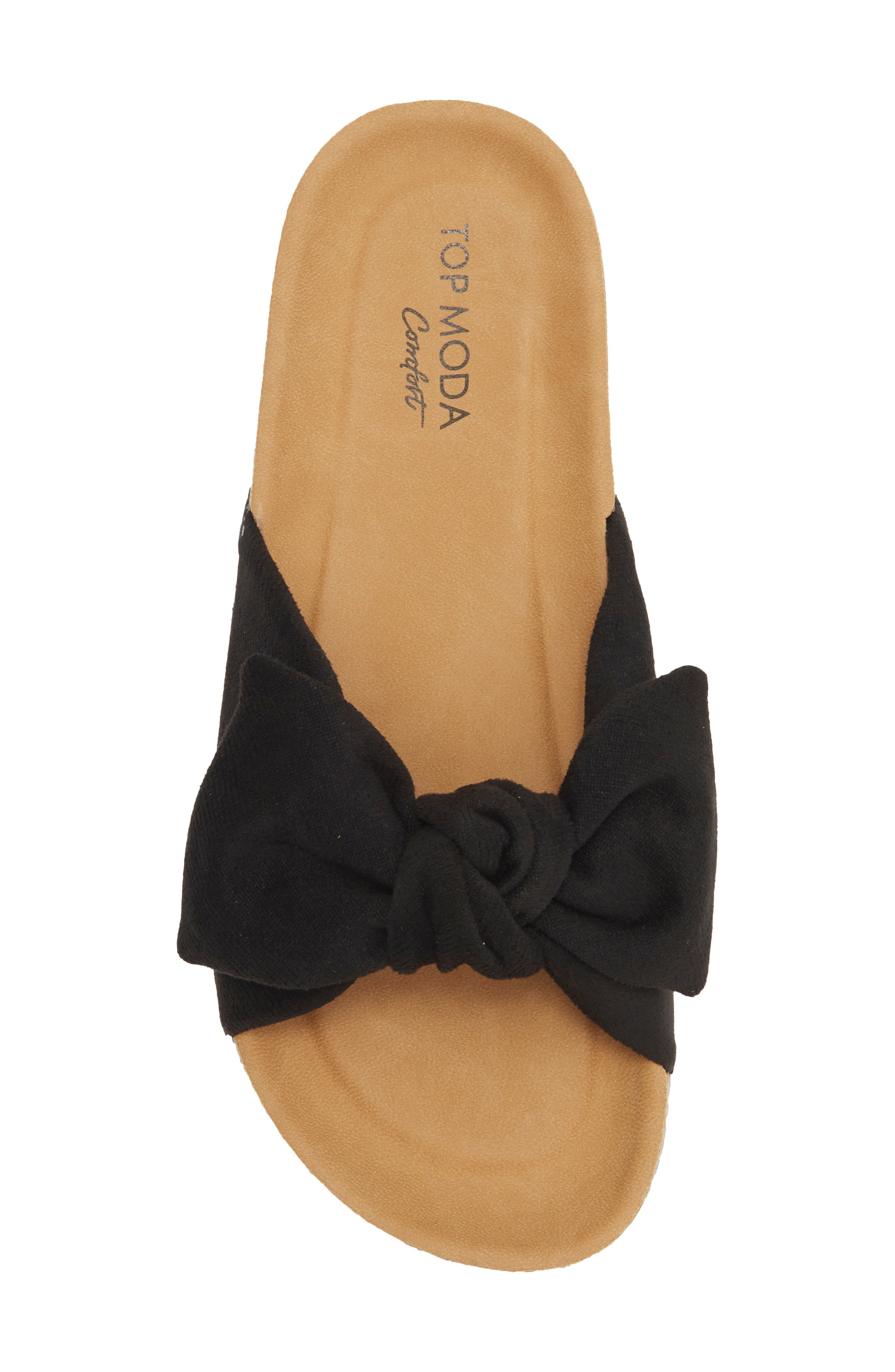 TOP MODA Cory Slide Sandal, Alternate, color, Black Denim