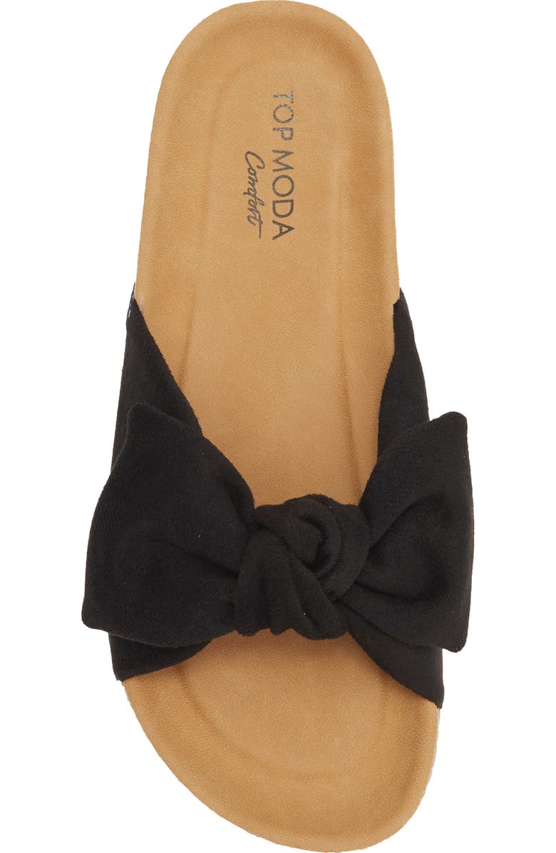 TOP MODA Cory Slide Sandal, Alternate, color, Black Denim