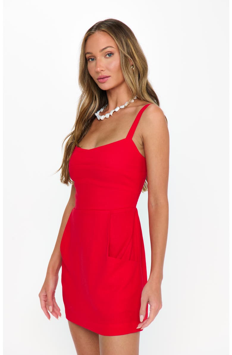 Show Me Your Mumu Emery Mini Dress, Alternate, color, Sundried Tomato Linen