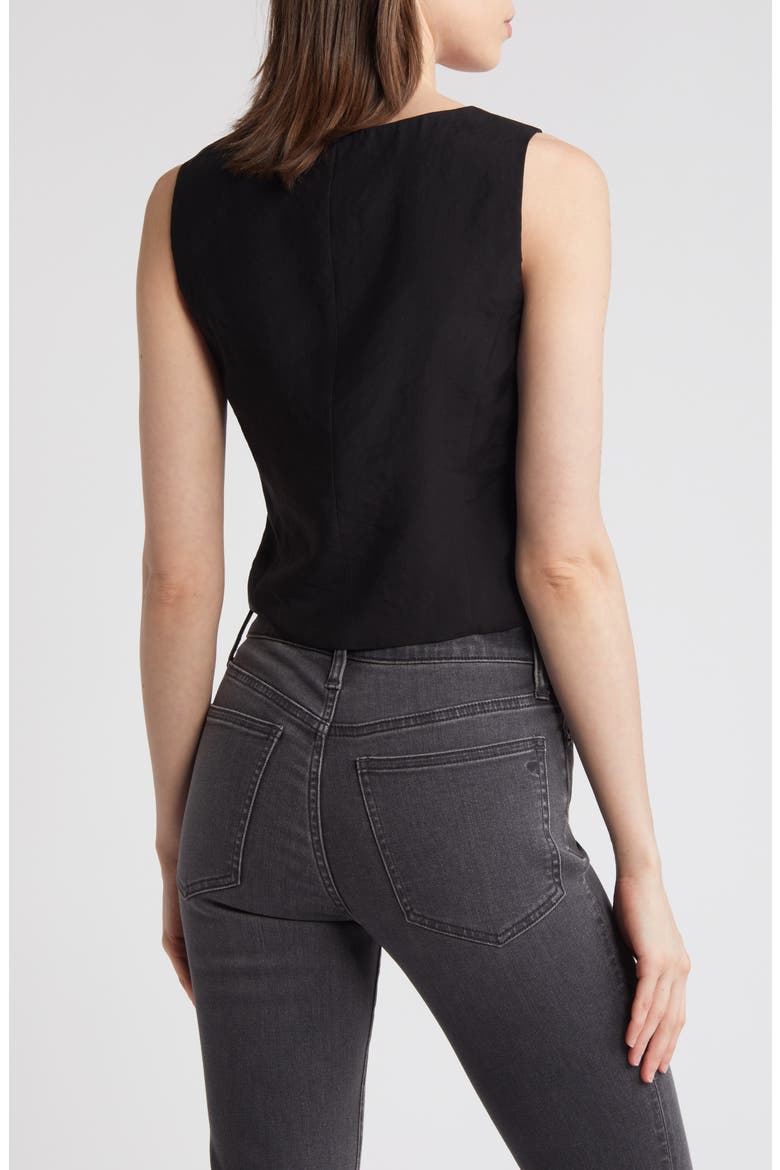 Katrina Crop Vest Top, Alternate, color, TRUE BLACK