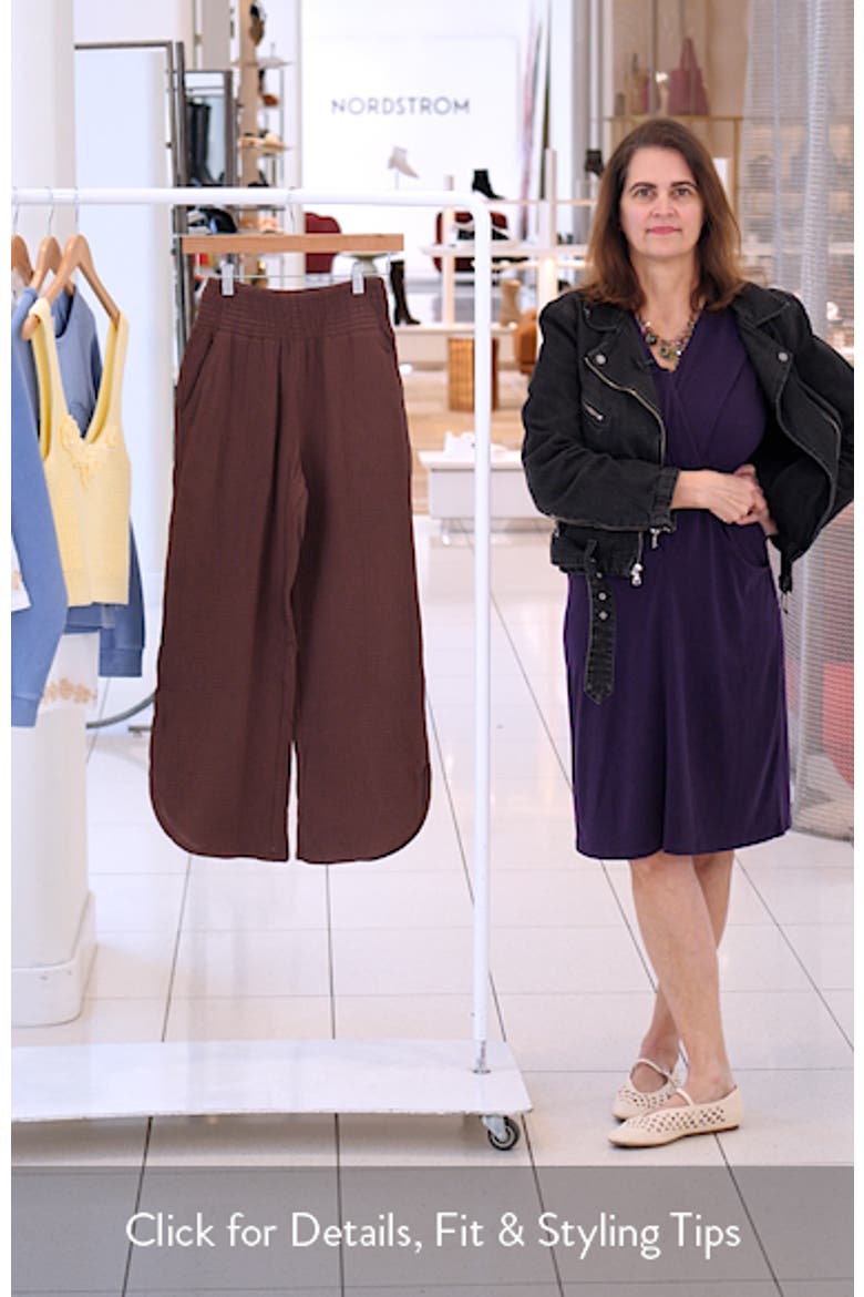 Cali Smocked Waist Double Cloth Pants video