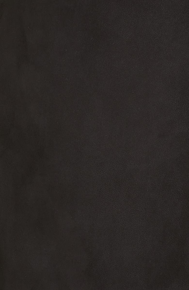 FRAME Fringe Hem Leather Skirt, Alternate, color, 