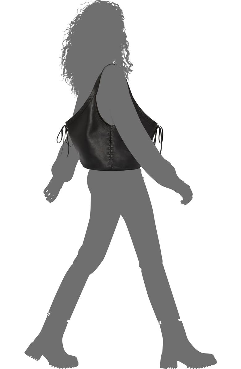 Vince Camuto Cryss Stitch Trim Tote, Alternate, color, Black