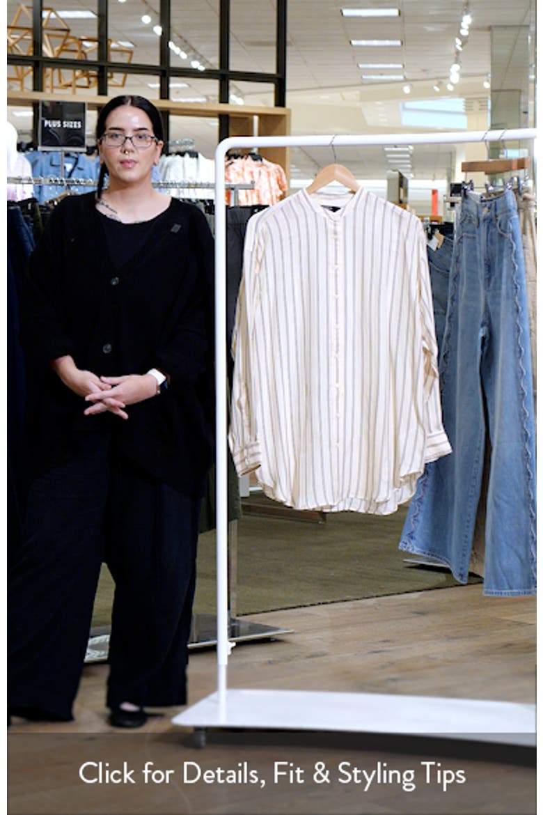 Stripe Jacquard Button-Up Tunic video