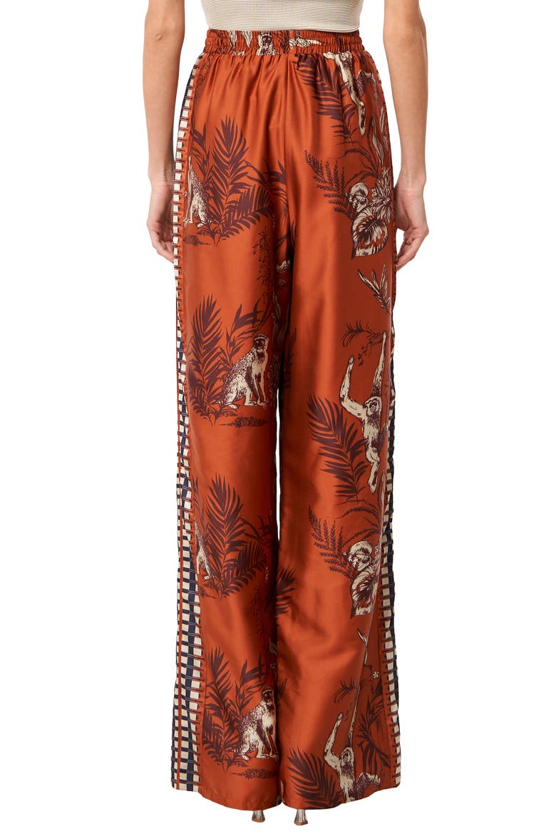 Katia Satin Wide Leg Pants, Alternate, color, AMBER