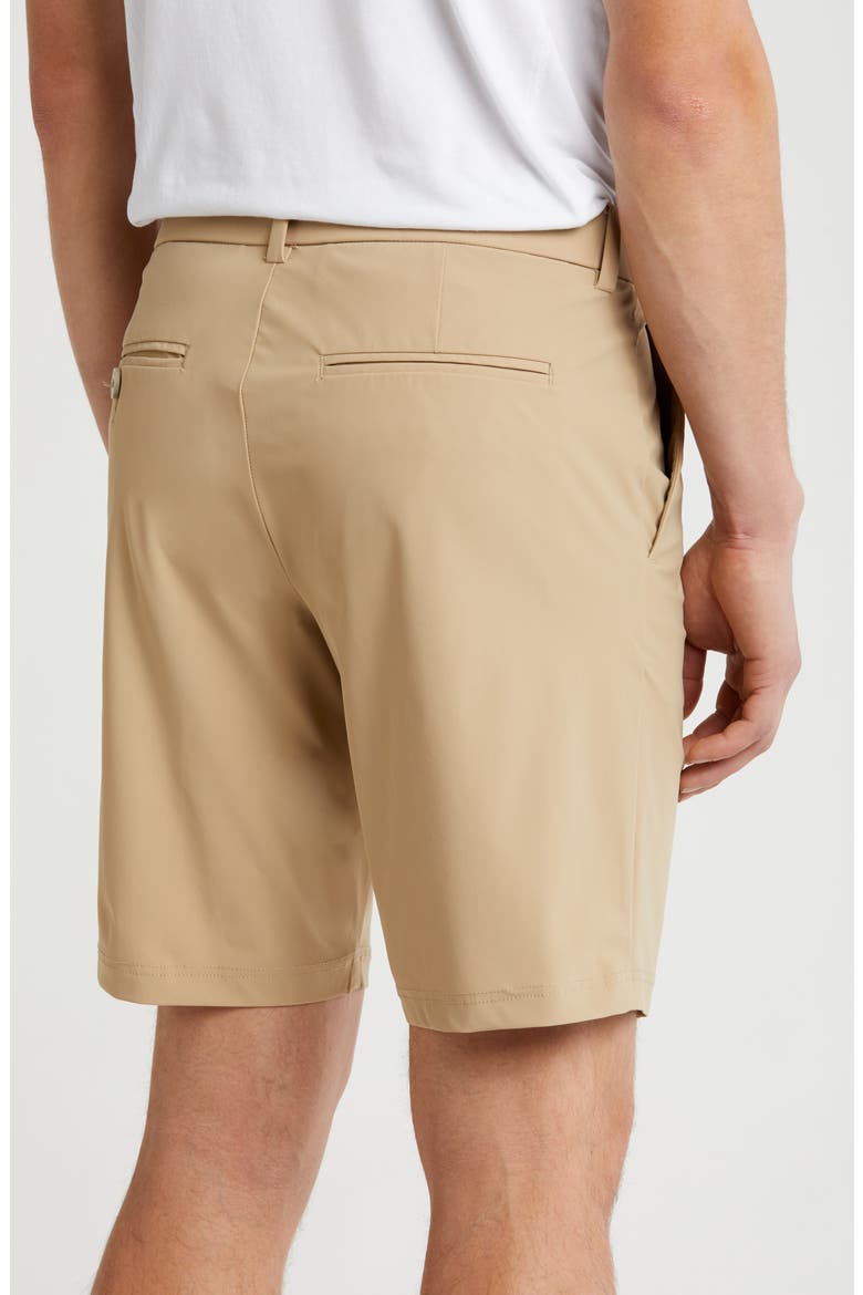 9" Flat Front Golf Shorts, Alternate, color, CHINCHILLA