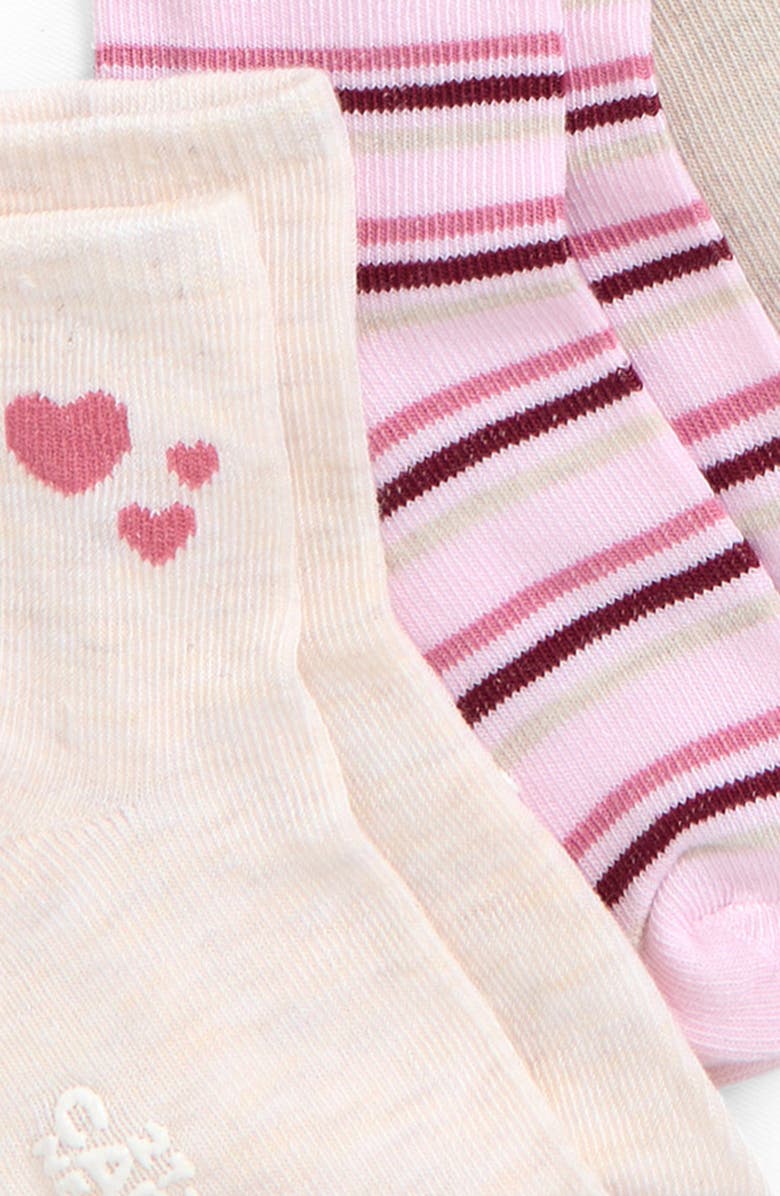 Capelli New York Kids' Hearts & Bows Assorted 10-Pack Gripper Crew Socks, Alternate, color, Pink Multi Combo