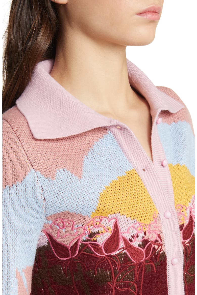 Garden of Eden Tripper Intarsia Cardigan, Alternate, color, MULTI