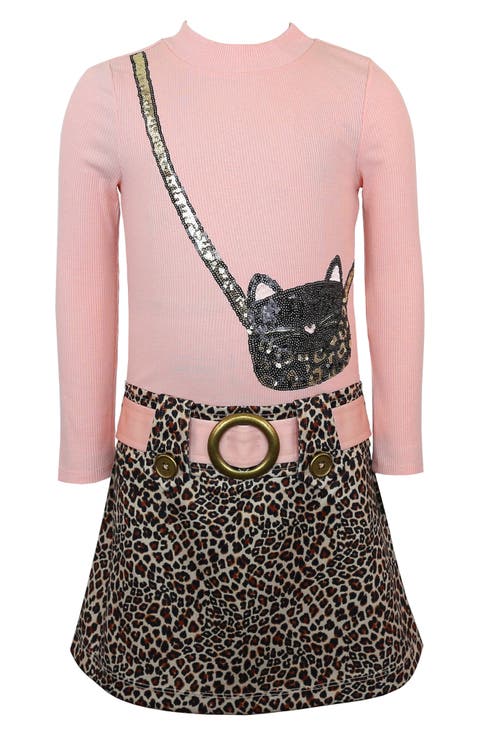 Kids' Embroidered Animal Print Dress (Little Kid)