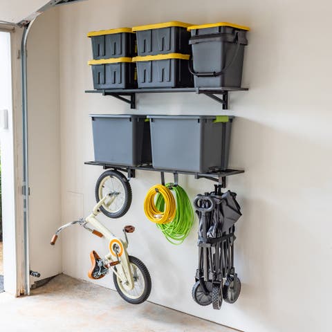 1' x 4' Bristol Garage Wall Mount Shelves -2-Pack
