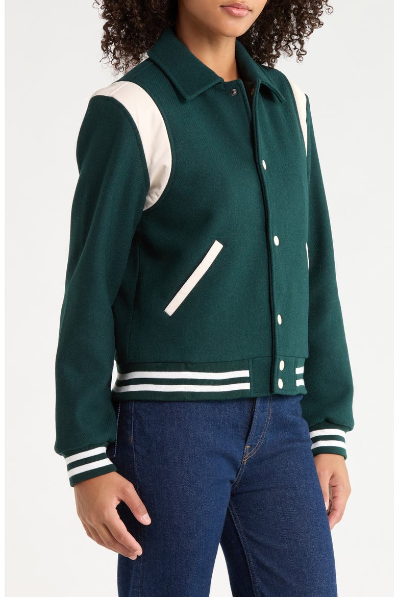 Varsity Jacket, Alternate, color, MALLARD