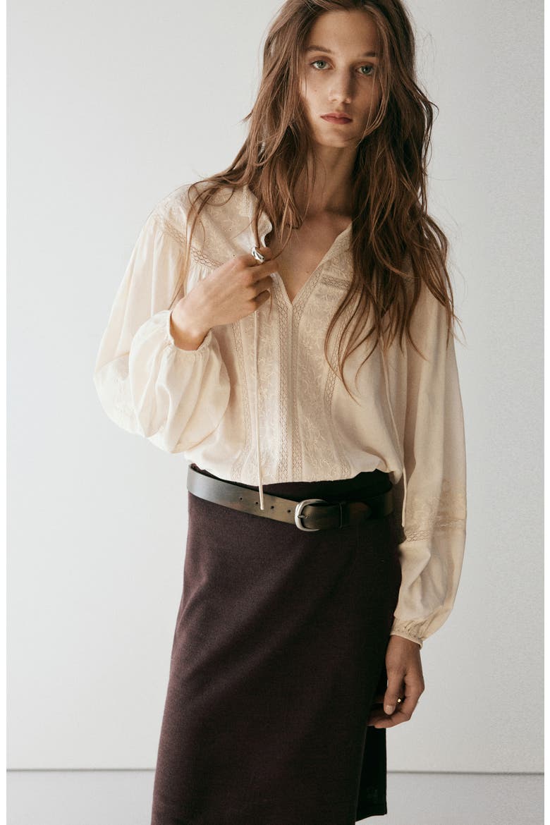 Fine Knit Skirt, Alternate, color, BROWN