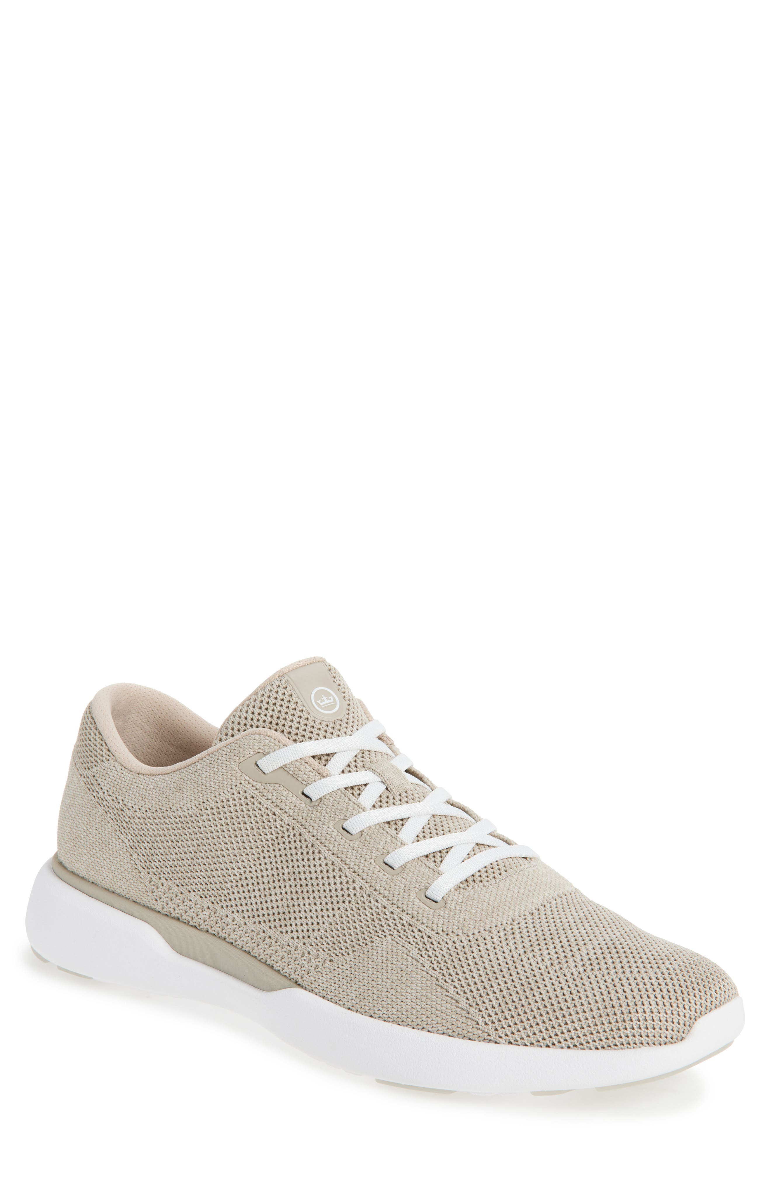 Peter Millar Glide v3 Knit Sneaker, Main, color, Stone