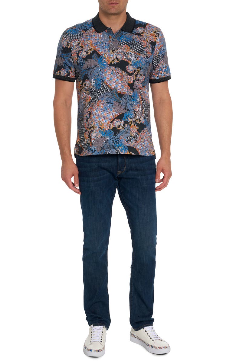 Robert Graham Radical Floral Polo, Alternate, color, 
