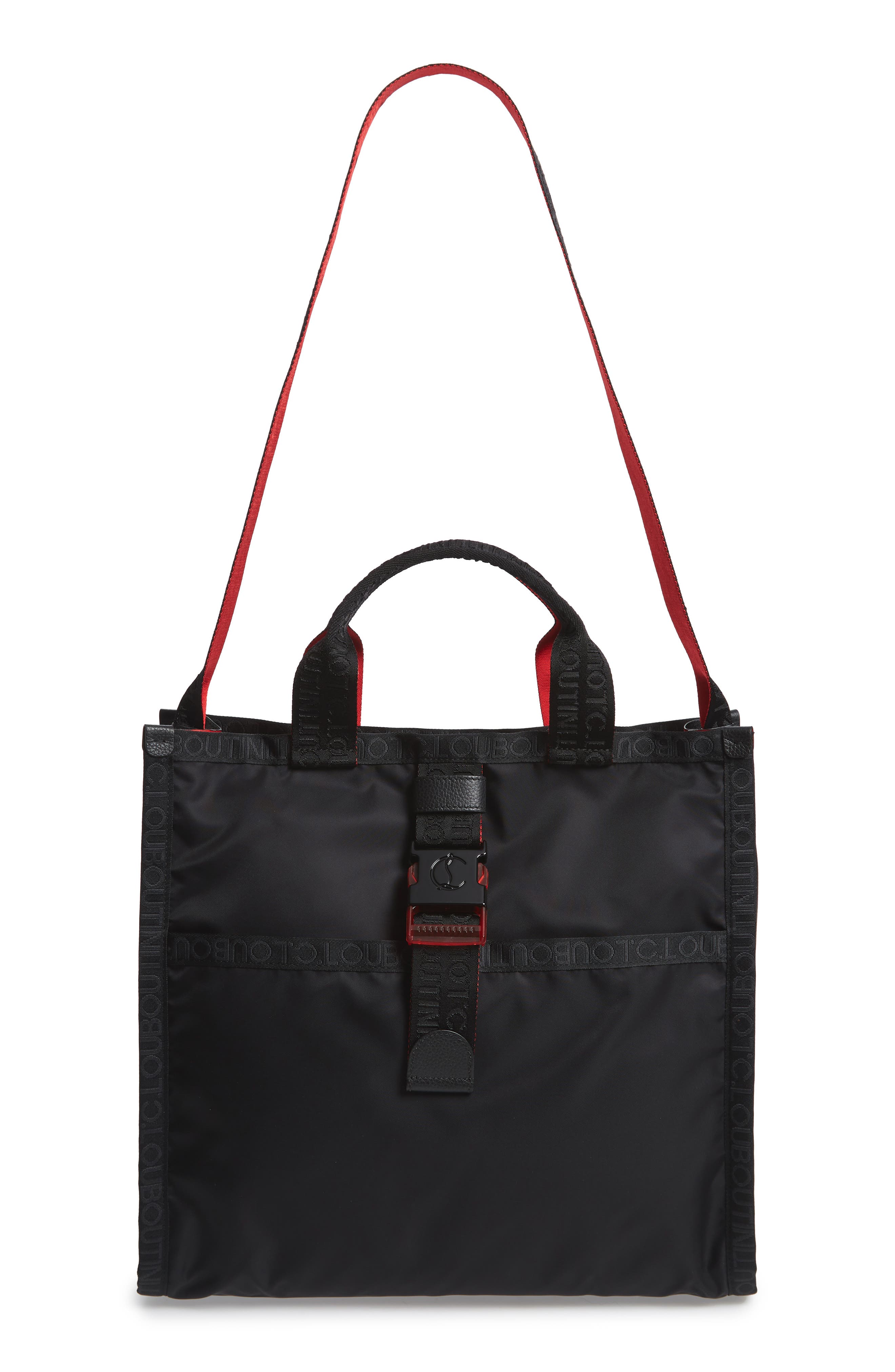 Christian Louboutin Loubiclic Nylon Tote, Main, color, 