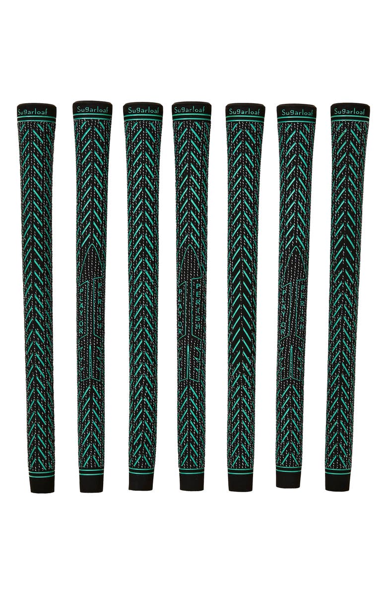 Sugarloaf Social Club Arrowcord Set of 7 Golf Club Grips, Main, color, Black/ Green