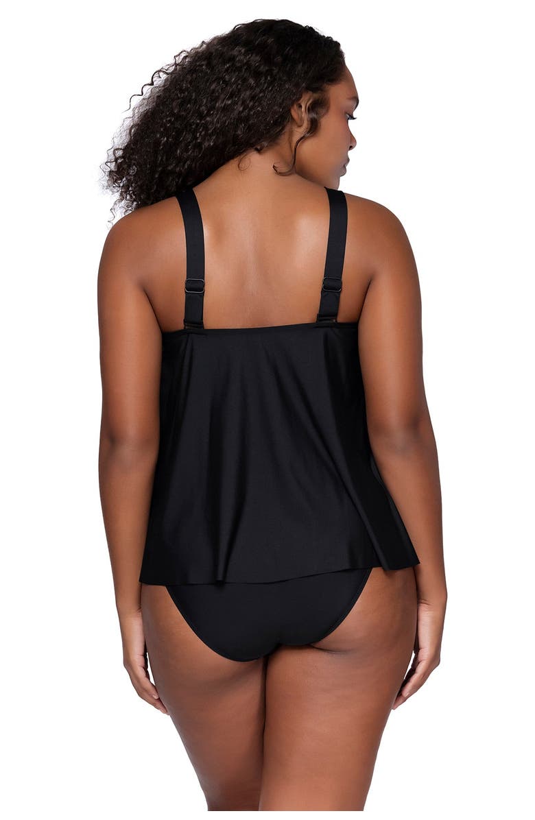 Sunsets Escape Sadie Tankini Swimsuit Top, Alternate, color, Black