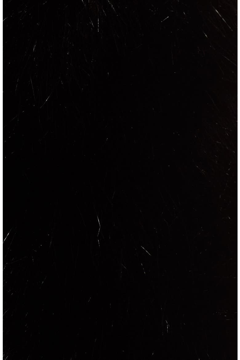 Faux Fur Stole, Alternate, color, BLACK