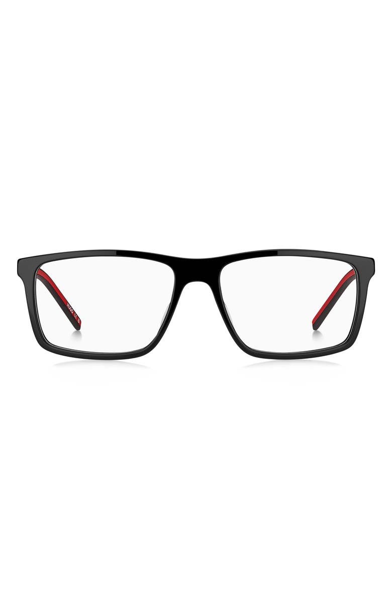 HUGO 55mm Rectangular Optical Glasses, Main, color, 