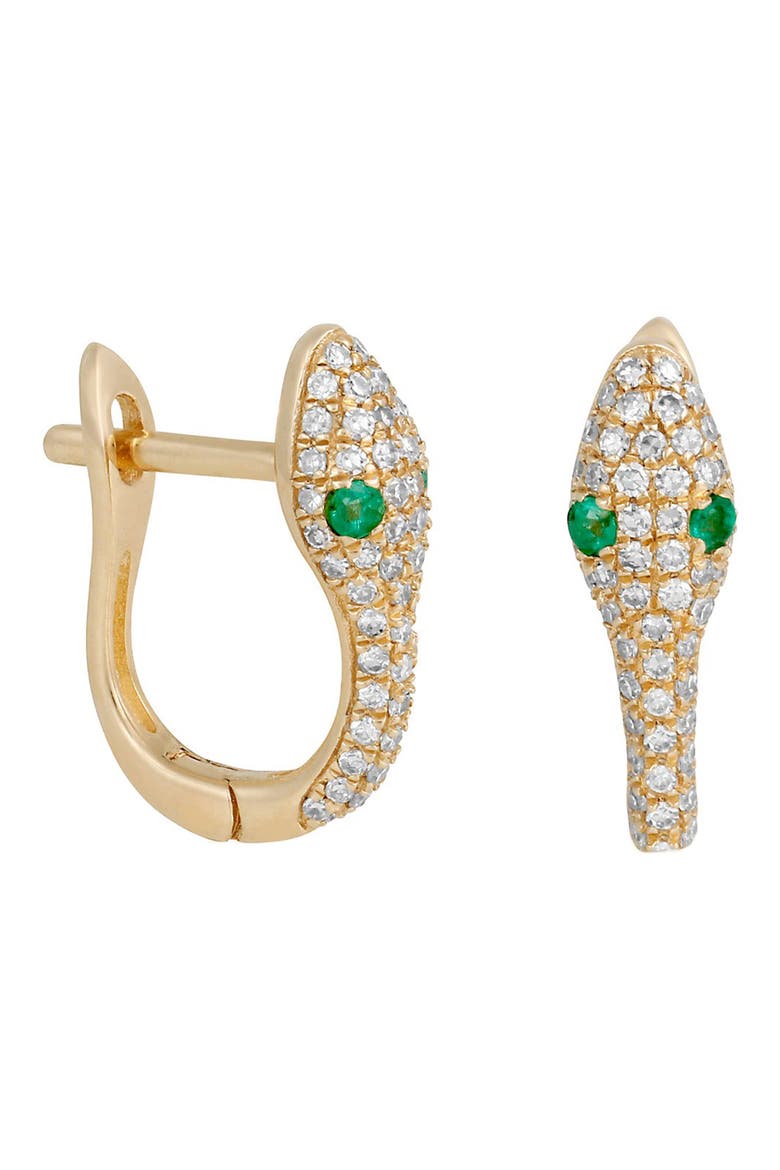 Viper Hoop Earrings, Main, color, GOLD