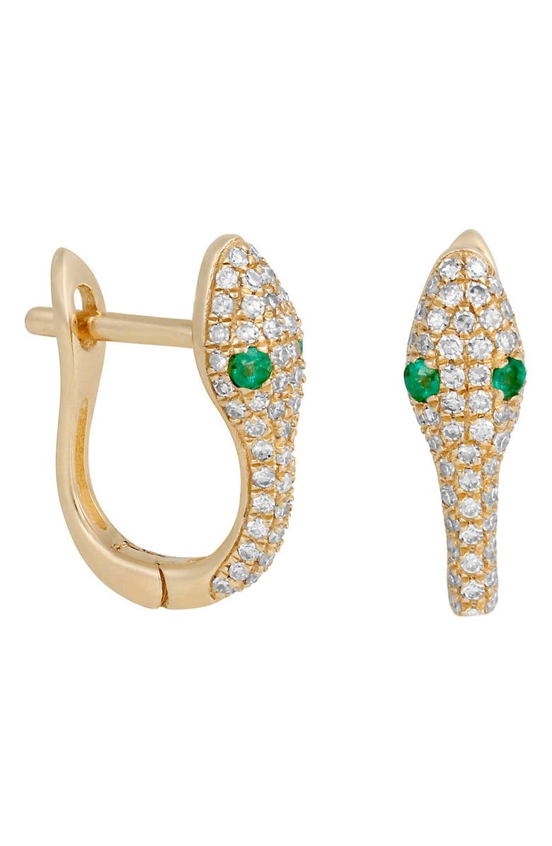 Girls Crew Viper Hoop Earrings, Main, color, Gold