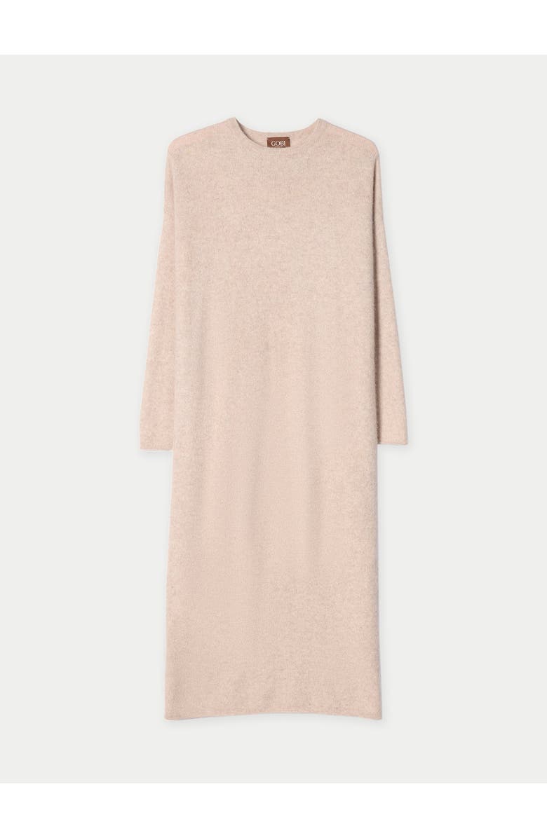 Gobi Cashmere Long Cashmere Sweater Dress, Main, color, Warm Grey