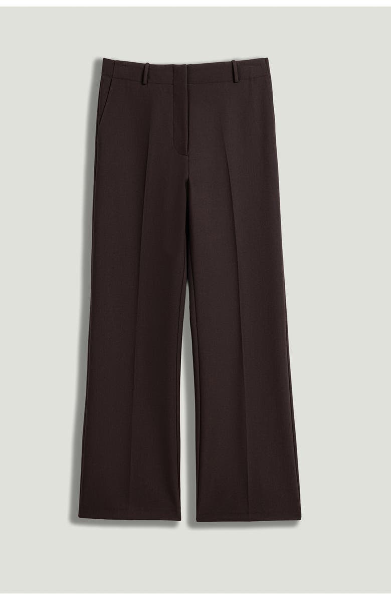 Nocturne Classic Mid-Rise Tailored Pants, Alternate, color, Dark Brown