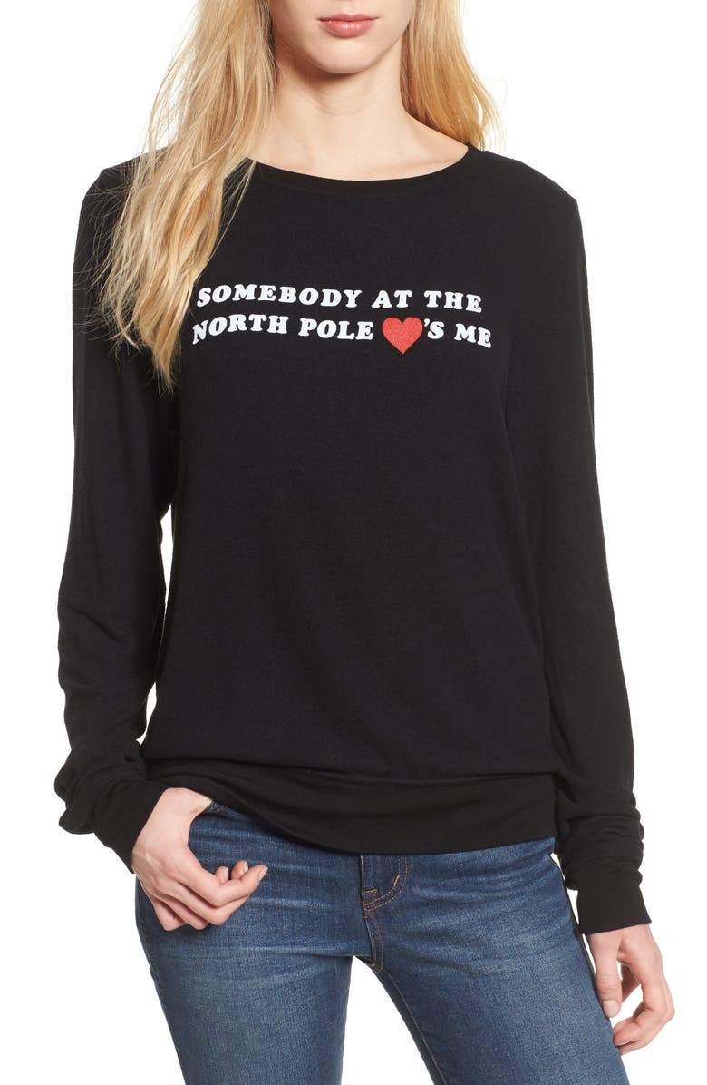 Wildfox North Pole Sweatshirt, Main, color, 