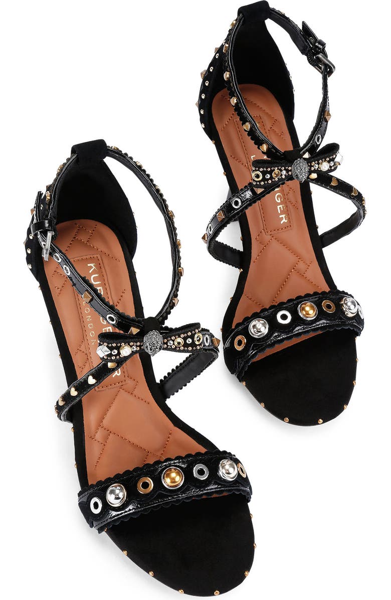 Kurt Geiger London Mini Bow Eyelet Ankle Strap Sandal, Alternate, color,