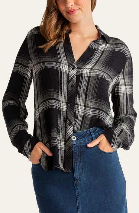 Pucker Plaid Long Sleeve Shirt
