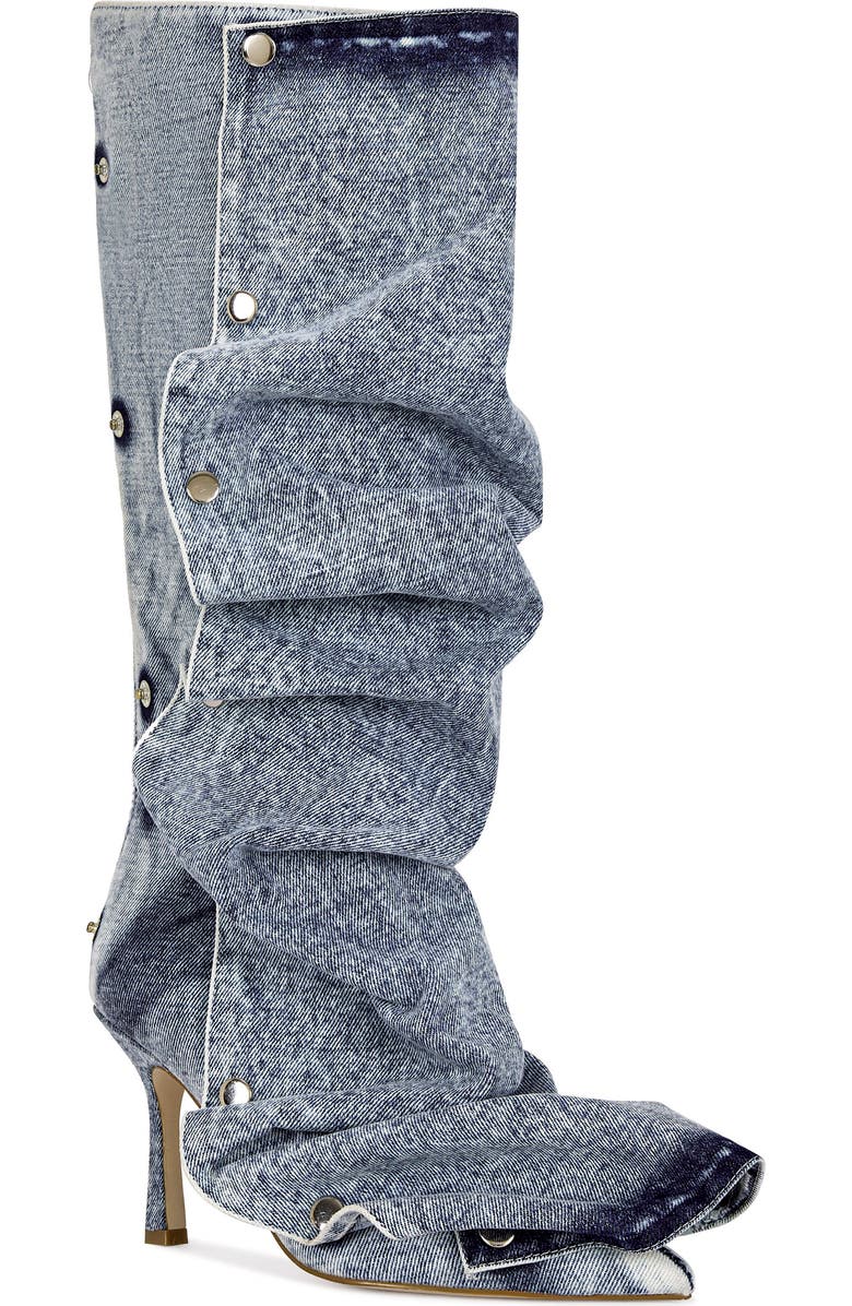 AZALEA WANG Imogine Knee High Slouch Boot, Main, color, Denim