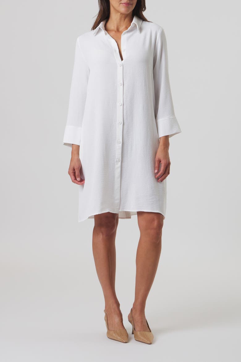 Lido A-Line Shirt Dress with Pockets, Main, color, Ivory